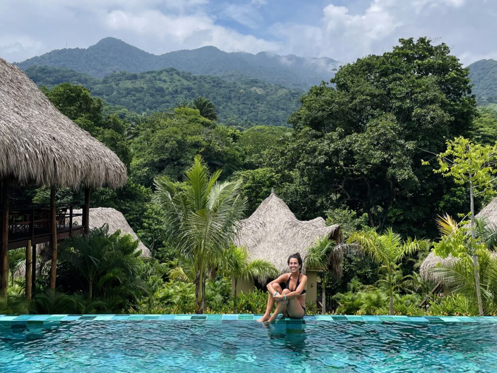 Paisaje piscina infinita